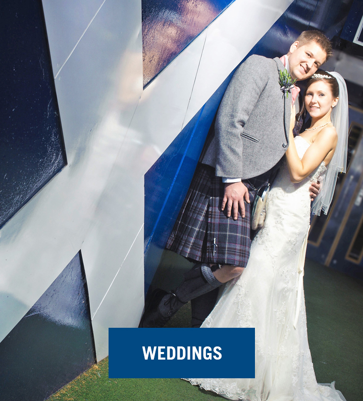Weddings Image and Blue Button
